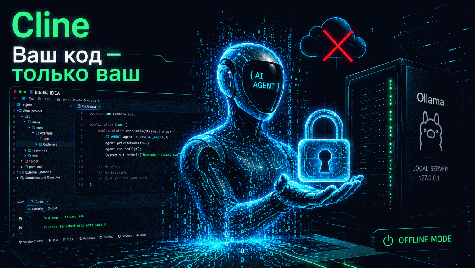 Оффлайн Агент IDEA: как AI-агент Cline Работает с Intellig IDEA полностью оффлайн - 1